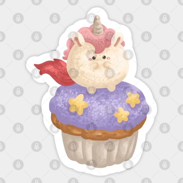 Unicorn Cupcake Sticker by Khotekmei